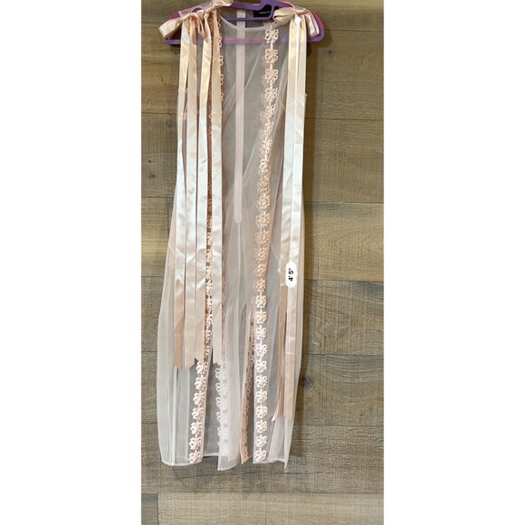 Simone Rocha pale pink ribbon-trimmed sleeveless midi dress size US 0 NWOT - Picture 7 of 11